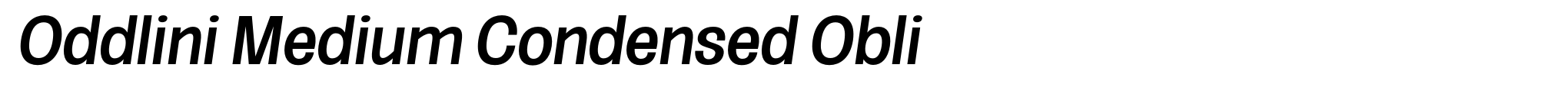 Oddlini Medium Condensed Obli image